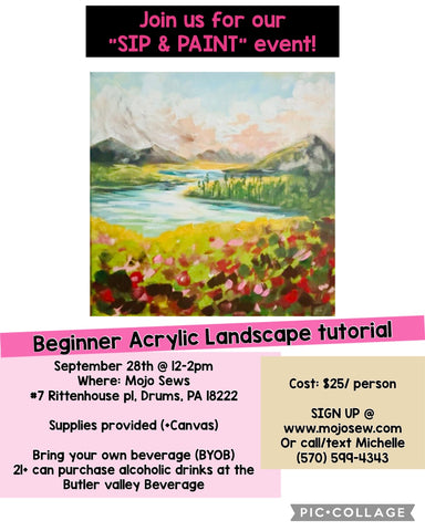 Beginner Acrylic Landscape tutorial